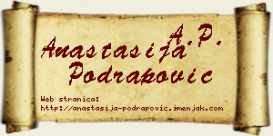 Anastasija Podrapović vizit kartica